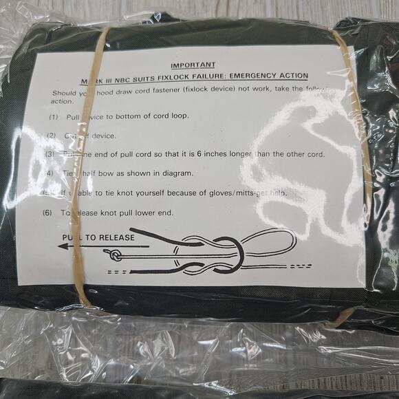 Vintage British NBC Protective Suit Smock Trousers Set XS Mk III 1983 Ex Small - Picture 5 of 5